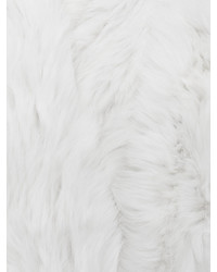 Женский белый меховой шарф от Yves Salomon