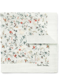Белый нагрудный платок с цветочным принтом от Paul Smith