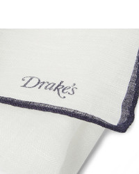 Белый нагрудный платок от Drakes