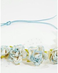 Белый ободок/повязка с цветочным принтом от Asos