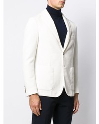 Мужской белый пиджак в вертикальную полоску от Eleventy