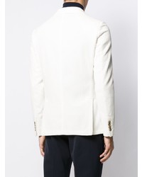 Мужской белый пиджак в вертикальную полоску от Eleventy
