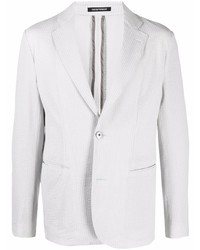 Мужской белый пиджак из жатого хлопка от Emporio Armani