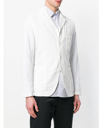 Мужской белый пиджак из жатого хлопка от Aspesi