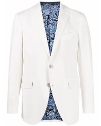 Мужской белый пиджак с "огурцами" от Etro