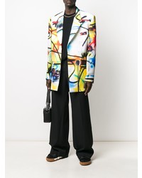 Мужской белый пиджак с принтом от Off-White