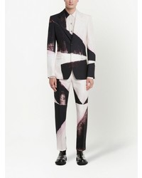 Мужской белый пиджак с принтом от Alexander McQueen