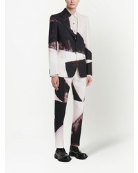 Мужской белый пиджак с принтом от Alexander McQueen