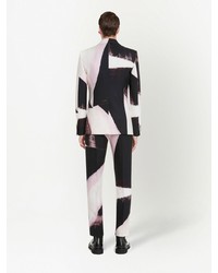 Мужской белый пиджак с принтом от Alexander McQueen