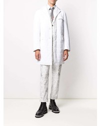 Мужской белый пиджак с принтом от Thom Browne