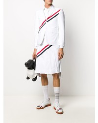 Мужской белый пиджак с принтом от Thom Browne