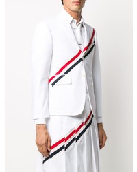 Мужской белый пиджак с принтом от Thom Browne