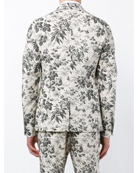 Мужской белый пиджак с принтом от Gucci