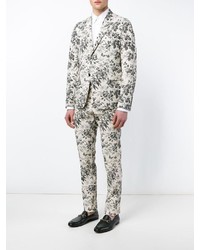 Мужской белый пиджак с принтом от Gucci
