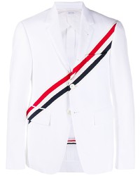Мужской белый пиджак с принтом от Thom Browne