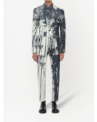 Мужской белый пиджак с принтом от Alexander McQueen