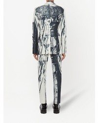 Мужской белый пиджак с принтом от Alexander McQueen