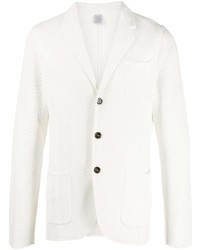 Белый пиджак с узором зигзаг