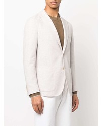 Мужской белый пиджак с узором зигзаг от Eleventy