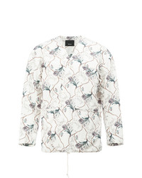 Мужской белый пиджак с цветочным принтом от 08sircus
