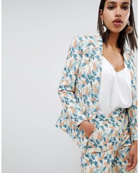 Женский белый пиджак с цветочным принтом от ASOS DESIGN