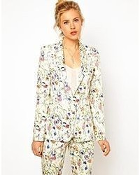 Женский белый пиджак с цветочным принтом от Asos