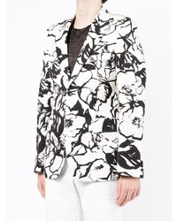 Мужской белый пиджак с цветочным принтом от Comme Des Garcons Homme Plus