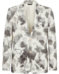 Мужской белый пиджак с цветочным принтом от Fendi