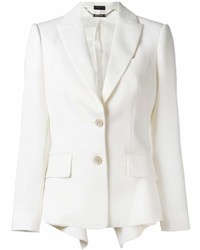 Женский белый пиджак от Alexander McQueen
