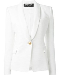 Женский белый пиджак от Balmain