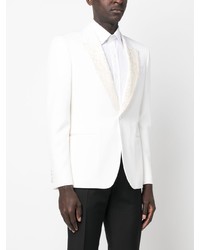 Мужской белый пиджак от Alexander McQueen