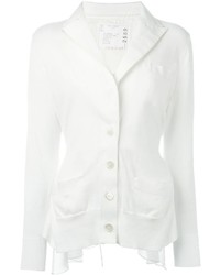 Женский белый пиджак от Sacai