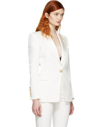 Женский белый пиджак от Balmain