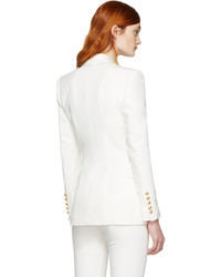 Женский белый пиджак от Balmain