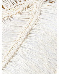 Белый плетеный укороченный топ от Isabel Benenato