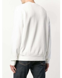 Мужской белый рваный свитшот от Diesel