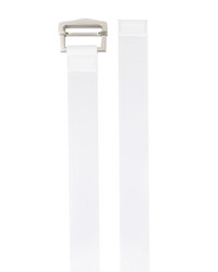 Мужской белый ремень из плотной ткани от Ambush