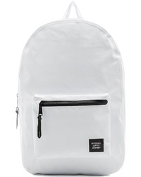 Белый рюкзак из плотной ткани