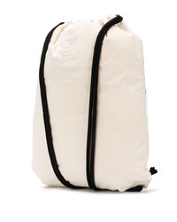 Мужской белый рюкзак из плотной ткани с принтом от Rick Owens DRKSHDW
