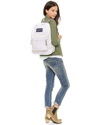 Женский белый рюкзак из плотной ткани от JanSport