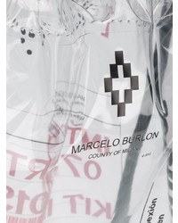 Мужской белый рюкзак с принтом от Marcelo Burlon County of Milan