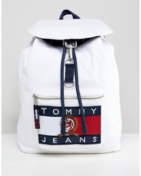 Мужской белый рюкзак с принтом от Tommy Jeans