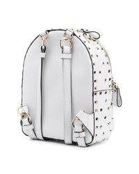 Женский белый рюкзак с шипами от Valentino
