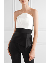 Белый сатиновый корсет от Roland Mouret