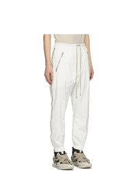 Мужской белый свитер на молнии от Rick Owens