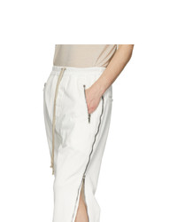 Мужской белый свитер на молнии от Rick Owens