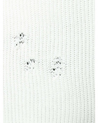 Женский белый свитер с v-образным вырезом от Helmut Lang