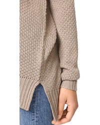 Женский белый свитер с v-образным вырезом от BB Dakota