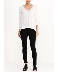 Женский белый свитер с v-образным вырезом от Motivi