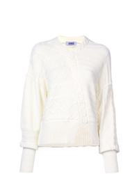 Женский белый свитер с v-образным вырезом от Nomia